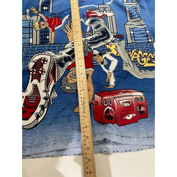 VTG one By one youth 14 Anime Mega Boot hip hop line dance boombox Graphic Shirt - Picture 8 of 9